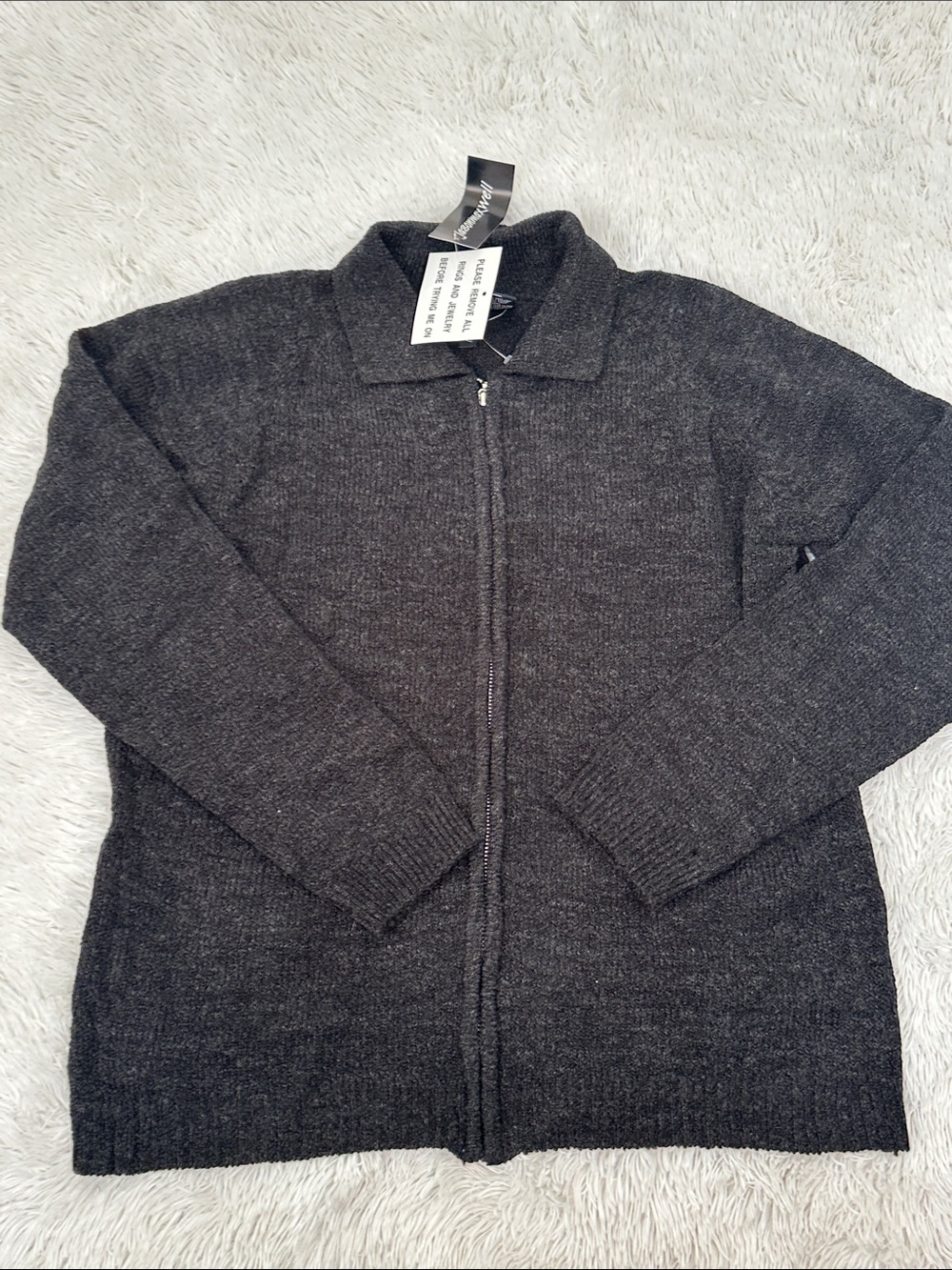 🥕 NWT Jason Maxwell Zip Up Cardigan Sweater